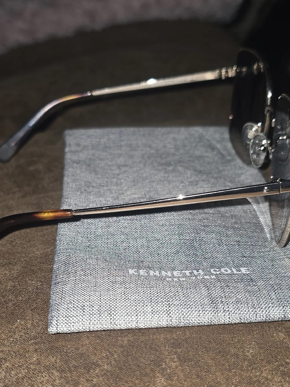 Kenneth Cole NY Silver Square Sunglasses KC00025-32W Brand New with Case